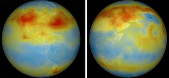 Paolol Monti, Flottage, 2013 Infrared Sounder, Satelite Aqua (NASA)